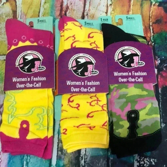 Justin boots socks over calf 3 pair lot‎ women’s 4-9 - Picture 1 of 3